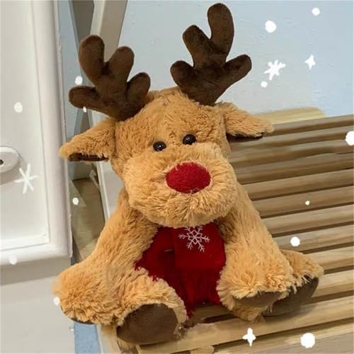 champracer Plüsch Rentier, Plüsch Rentier Puppen, 25 cm Weihnachten Plüschtiere Weihnachten Plüschtiere Weihnachten Plüschpuppen Weihnachten Plüschtiere, Plüschtiere, Home Decor (Brauner) von champracer