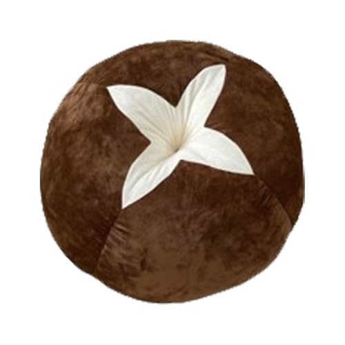 champracer Plüsch gemüsekissen, Niedlicher Pilz Kürbis Erker Fenster Wohnzimmer Kissen Süße Simulation Pilz Kissen,Puppe Plüsch Spielzeug für Kind Home Decor Sofa Kissen (45cm,Shiitake-Pilz) von champracer