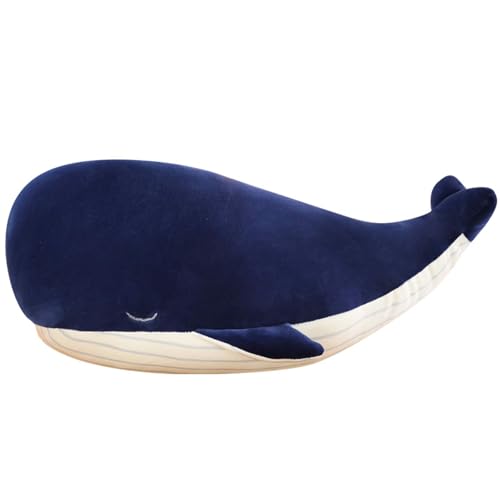 champracer Plüschtier Delphin Puppe Stofftier Kissen Kuscheltier Delphin, zum Spielen und Kuscheln, Weiches Schmusetier für Mädchen, Jungen, Babys (45 cm,Blau) von champracer