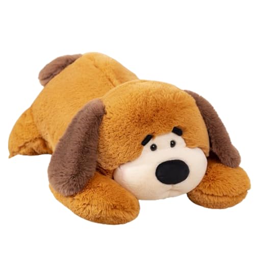 champracer Plüschtier Hund Kuscheltier Stofftier, Niedlichen Welpen Hund Spielzeug, zum Spielen und Kuscheln, Weiches Schmusetier für Mädchen, Jungen, Babys (Liegend 70cm,Gelb) von champracer