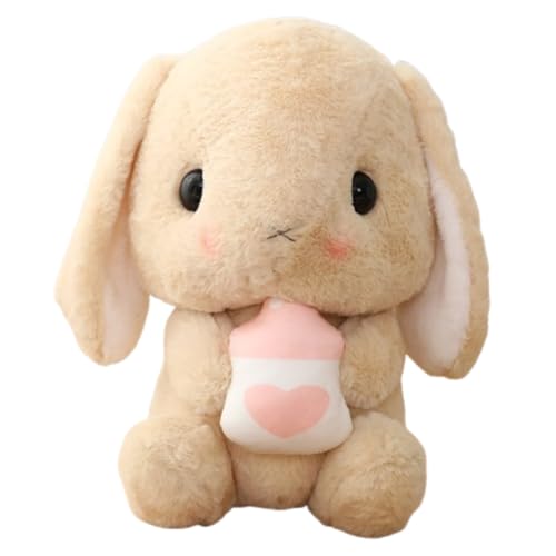 champracer Plüschtier Kaninchen mit Karotten,Hase Kuscheltier,Karotten Plüsch-Kaninchen Plüschtier Toy,Hasen Spielzeug Mädchen,Plüsch HasenPuppe Geschenk für Kinder (75cm,Milchflasche) von champracer