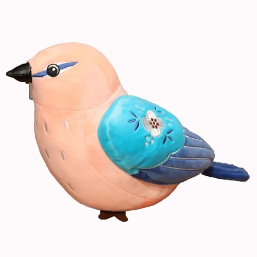 champracer Plüschtier Vogel Puppe Stofftier Kissen Kuscheltier Vogel, zum Spielen und Kuscheln, Weiches Schmusetier für Mädchen, Jungen, Babys (20 cm,Blau) von champracer