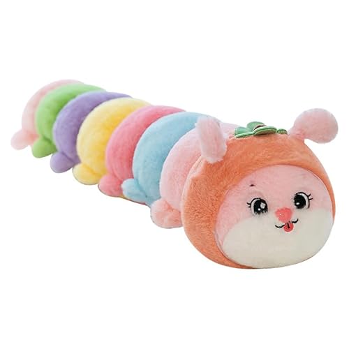 champracer Regenbogen Alphabet Raupe Puppe,Kuscheltier Raupe Plüschtier Regenbogen Raupe Plüsch,Weiche Raupen Kuscheltier Spielfigur Plüsch, Regenbogen Raupe Plüsch Spielzeug (110cm) von champracer