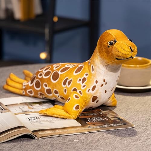 champracer Seal Pillow, Siegel Plüschtier, Niedliches Siegelkissen, Stuffed Animals Seal Plush Toy, Niedliche Tier Puppe Flauschiges Stofftier, Plüschpuppen für Jungen und Mädchen (40 cm,Gelb) von champracer