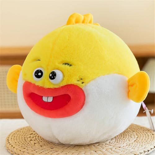 champracer Süße Clown Fisch Puppe Plüsch, Simulated Fisch Plüschtier, Plüschtiere Clown Fisch, Clown Fische Mini Plüsch Spielzeug, Geschenk für Kinder Mädchen Jungen (26 cm,Gelb) von champracer