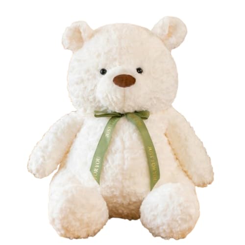 champracer Teddybär Plüschtier Stofftier, Kuscheltier Plüsch-Bär, zum Spielen und Kuscheln, Weiches Schmusetier für Mädchen, Jungen, Babys (80 cm,Weiß) von champracer