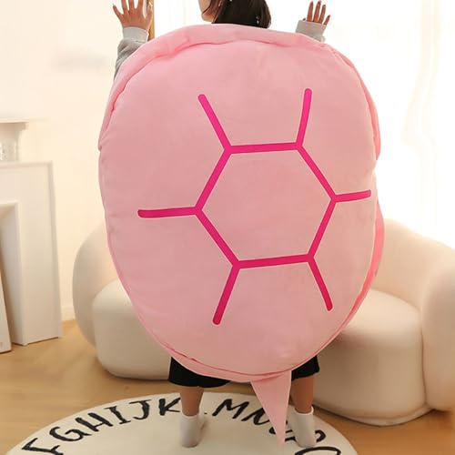 champracer Wearable Turtle Shell Pillow, Tragbarer PlüSchtier SchildkröTenpanzer Groß, SchildkröTenpanzer Tragbares Kissen, SchildkröTenpanzer Puppe Tragbares Kissen (120 cm,Rosa) von champracer