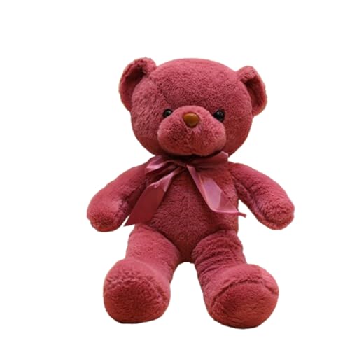 champracer kuschelweicher Teddybär,Teddybär Plüschtier Kuscheltiere,Teddy Bären Klein Braunbär Süße Stofftier Spielzeug,Plüschtier Kuscheltier Stofftier Geschenk (Burgunderrot,28cm) von champracer