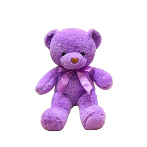 champracer kuschelweicher Teddybär,Teddybär Plüschtier Kuscheltiere,Teddy Bären Klein Braunbär Süße Stofftier Spielzeug,Plüschtier Kuscheltier Stofftier Geschenk (Lila,28cm) von champracer