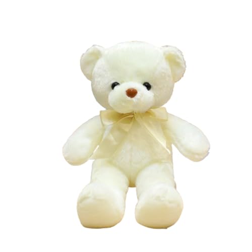 champracer kuschelweicher Teddybär,Teddybär Plüschtier Kuscheltiere,Teddy Bären Klein Braunbär Süße Stofftier Spielzeug,Plüschtier Kuscheltier Stofftier Geschenk (weiß,28cm) von champracer