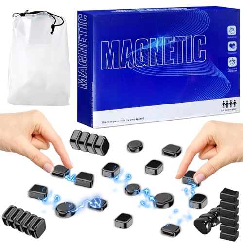 Magnetisches Schachspiel,20 Magnetspiel Puzzle Magnetic Schachspiel Tragbares Schach Magnetisch Magnetisches Spiel für Erwachsene Partyzubehör für Familientreffen von chimoo