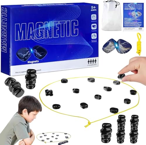 Magnetisches Schachspiel,Magnetspiel Puzzle Magnetic Schachspiel Tragbares Schach Magnetisch Magnetisches Spiel für Erwachsene Partyzubehör für Familientreffen von chimoo