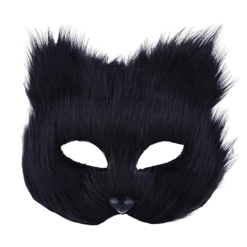 chiphop Amfirst Handgemalte Katzenmaske Maskenball Gesicht Katzenmaske Kabuki Masken Papiermasken zum Bemalen Blank Gesichtsmaske Unbemalt Masken für Kinder Masken zum Bemalen Maskerade von chiphop