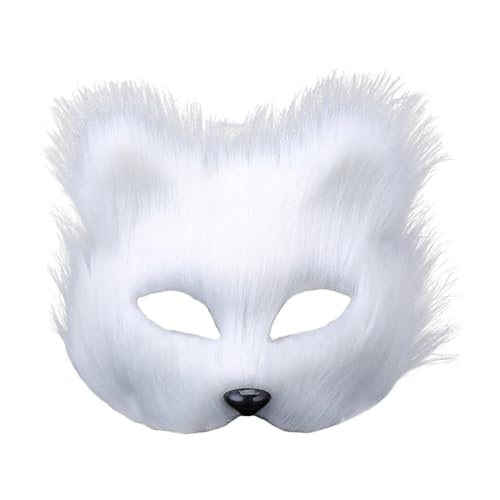 chiphop Amfirst Handgemalte Katzenmaske Maskenball Maske Unlackiert Maskerade Cosplay Maske Weiß Katzenmaske Weiß Unbemalt Masken für Kinder Zellstoff Blank Handgemalte Halloween von chiphop