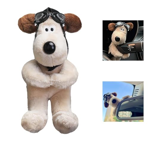 Auto Deko Innenraum, Autodekoration Hund, Autodekoration Hund Süßer Hund, Kreative Auto Deko Innenraum, Plüschhund Auto Zubehör Innenraum Deko, Stofftier Pilotenpuppen Ornament Kreative Auto Ornament von chiquieray