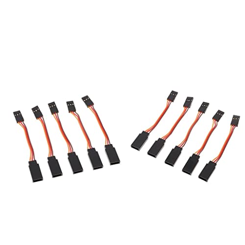 chiwanji 10x 50mm 3 Servo Verlängerungskabel für JR Stecker von chiwanji