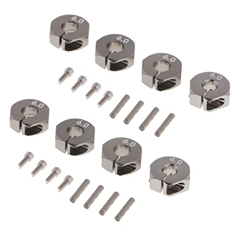 chiwanji 8 Stücke 1/10 Rc Auto Zubehör Rad Hex Hub Schraube 12x6mm Grau für Slash von chiwanji