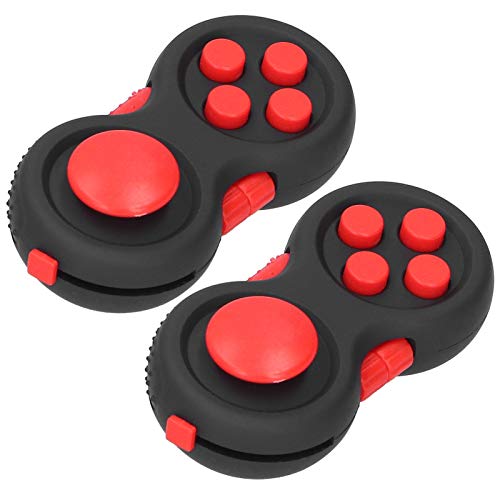 ciciglow Fidget Game Controller Zappelkissen, Leichter Tresor, Knebelgeschenke für Erwachsene(Black red) von ciciglow