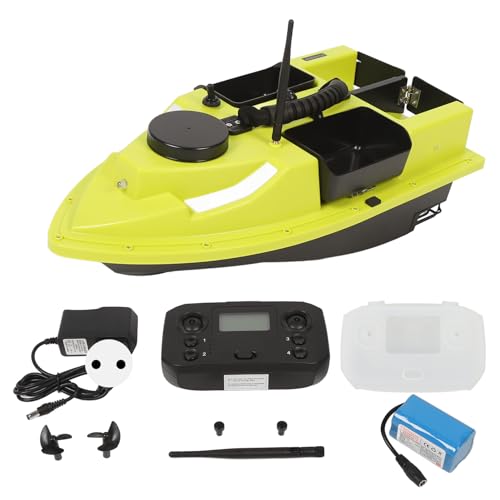 ciciglow RC Fischköder Boot, 2,4G Drahtloser GPS-Fisch Köder, 99 Ortungs Punkte, 4 Köder Tanks, Automatische Rückgabe, Geschwindigkeit Regelung, 600m Reichweite, 2kg Last (EU-Stecker) von ciciglow