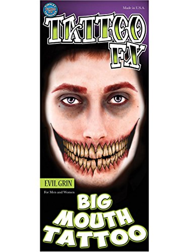 Tinsley Transfers Evil Grin Big Mouth Tattoo FX von clearstone