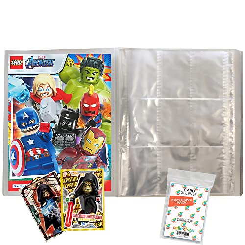 Blue Ocean Lego Avengers Serie 1 Trading Cards Bundle mit 1 Leere Sammelmappe + 2 Limitierte Star Wars Karten + Exklusive Collect-it Sleeves von collect-it.de MY HOME OF CARDS + TOYS