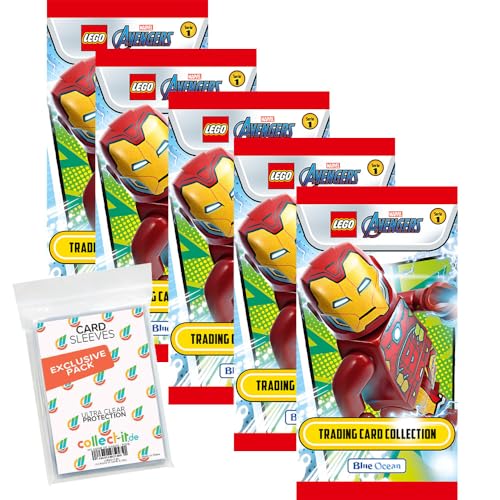 Bundle mit Lego Avengers - Serie 1 Trading Cards - 5 Booster + Exklusive Collect-it Hüllen Bundle mit Lego Avengers - Serie 1 Trading Cards - 5 Booster + Exklusive Collect-it Hüllen von collect-it.de MY HOME OF CARDS + TOYS