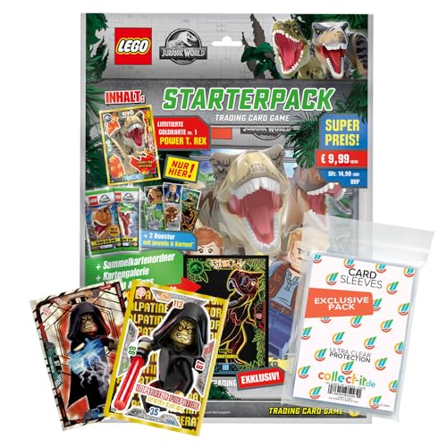 Bundle mit Blue Ocean Lego Jurassic World - Serie 3-1 Starter + 2 Limitierte Star Wars Karten + Exklusive Collect-it Hüllen von collect-it.de MY HOME OF CARDS + TOYS