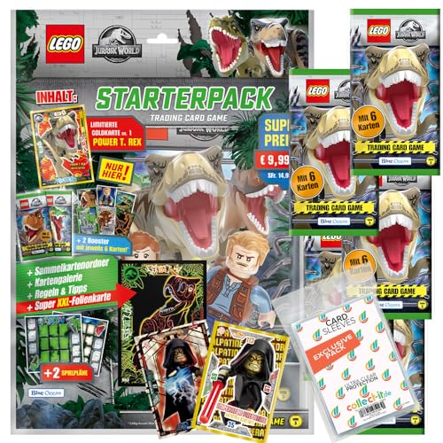 Bundle mit Blue Ocean Lego Jurassic World - Serie 3-1 Starter + 5 Booster + 2 Limitierte Star Wars Karten + Exklusive Collect-it Hüllen von collect-it.de MY HOME OF CARDS + TOYS