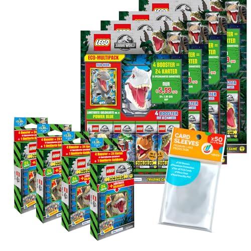 Bundle mit Blue Ocean Lego Jurassic World - Serie 3 Trading Cards - Alle 4 verschiedenen Blister + alle 4 verschiedenen Multipacks + Exklusive Collect-it Hüllen Bundle mit Blue Ocean Lego Jurassic World - Serie 3 Trading Cards - Alle 4 verschiedenen Blister + alle 4 verschiedenen Multipacks + Exklusive Collect-it Hüllen von collect-it.de MY HOME OF CARDS + TOYS