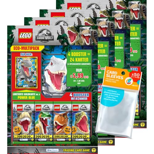 Bundle mit Blue Ocean Lego Jurassic World - Serie 3 Trading Cards - Alle 4 verschiedenen Multipacks + Exklusive Collect-it Hüllen Bundle mit Blue Ocean Lego Jurassic World - Serie 3 Trading Cards - Alle 4 verschiedenen Multipacks + Exklusive Collect-it Hüllen von collect-it.de MY HOME OF CARDS + TOYS