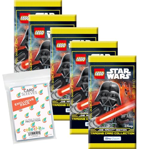 Bundle mit Blue Ocean Lego Star Wars - Serie 4 Trading Cards - 5 Booster + Exklusive Collect-it Hüllen Bundle mit Blue Ocean Lego Star Wars - Serie 4 Trading Cards - 5 Booster + Exklusive Collect-it Hüllen von collect-it.de MY HOME OF CARDS + TOYS