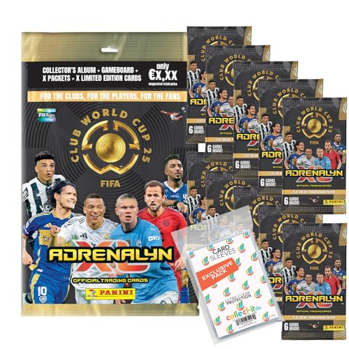 Bundle mit FIFA Club World Cup 2025 Adrenalyn XL Trading Cards - 1 Starter + 10 Booster + Exklusive Collect-it Hüllen Bundle mit FIFA Club World Cup 2025 Adrenalyn XL Trading Cards - 1 Starter + 10 Booster + Exklusive Collect-it Hüllen von collect-it.de MY HOME OF CARDS + TOYS