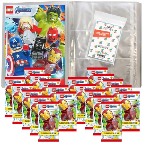 Bundle mit Lego Avengers - Serie 1 Trading Cards - 1 Leere Sammelmappe + 20 Booster + Exklusive Collect-it Hüllen Bundle mit Lego Avengers - Serie 1 Trading Cards - 1 Leere Sammelmappe + 20 Booster + Exklusive Collect-it Hüllen von collect-it.de MY HOME OF CARDS + TOYS