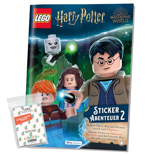 Bundle mit Lego Harry Potter - Serie 2 - Sammelsticker - 1 Starter + Exklusive Collect-it Hüllen von collect-it.de MY HOME OF CARDS + TOYS