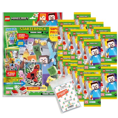 Bundle mit Lego Minecraft Serie 1 Trading Cards - 1 Starter + 20 Booster + Exklusive Collect-it Hüllen Bundle mit Lego Minecraft Serie 1 Trading Cards - 1 Starter + 20 Booster + Exklusive Collect-it Hüllen von collect-it.de MY HOME OF CARDS + TOYS