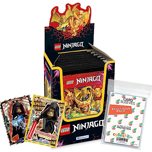 Bundle mit Lego Ninjago - Crystalized - Sammelsticker - 1 Display (36 Tüten) + 2 Limitierte Star Wars Karten + Exklusive Collect-it Hüllen von collect-it.de MY HOME OF CARDS + TOYS