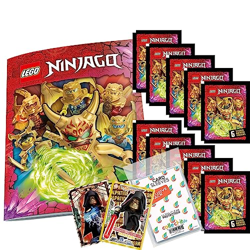 Bundle mit Lego Ninjago - Crystalized - Sammelsticker - 1 Sammelalbum + 10 Tüten + 2 Limitierte Star Wars Karten + Exklusive Collect-it Hüllen von collect-it.de MY HOME OF CARDS + TOYS