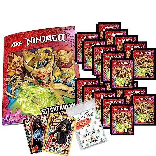 Bundle mit Lego Ninjago - Crystalized - Sammelsticker - 1 Sammelalbum + 20 Tüten + 2 Limitierte Star Wars Karten + Exklusive Collect-it Hüllen von collect-it.de MY HOME OF CARDS + TOYS