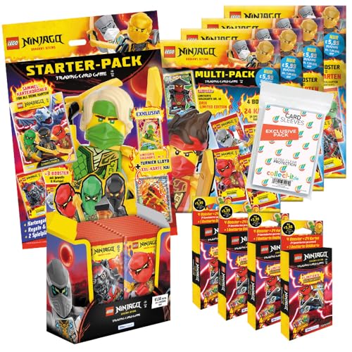 Bundle mit Lego Ninjago Serie 10 BLUTMOND (2025) Trading Cards - Starter Set (alle Produkte) + Exklusive Collect-it Hüllen von collect-it.de MY HOME OF CARDS + TOYS