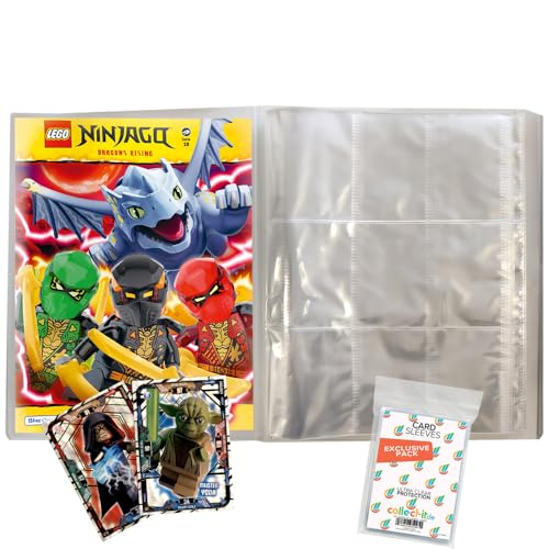 Bundle mit Lego Ninjago Serie 10 Trading Cards - 1 Leere Sammelmappe + Exklusive Collect-it Hüllen + 2 Limitierte Karten Lego Star Wars Serie 1 von collect-it.de MY HOME OF CARDS + TOYS