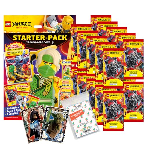 Bundle mit Lego Ninjago Serie 10 Trading Cards - 1 Starter + 20 Booster + Exklusive Collect-it Hüllen + 2 Limitierte Karten Lego Star Wars Serie 1 von collect-it.de MY HOME OF CARDS + TOYS