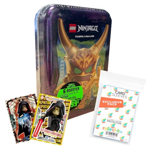 Bundle mit Lego Ninjago Serie 8 Next Level Trading Cards - 1 Mini Tin Box + 2 Limitierte Star Wars Karten + Exklusive Collect-it Hüllen von collect-it.de MY HOME OF CARDS + TOYS