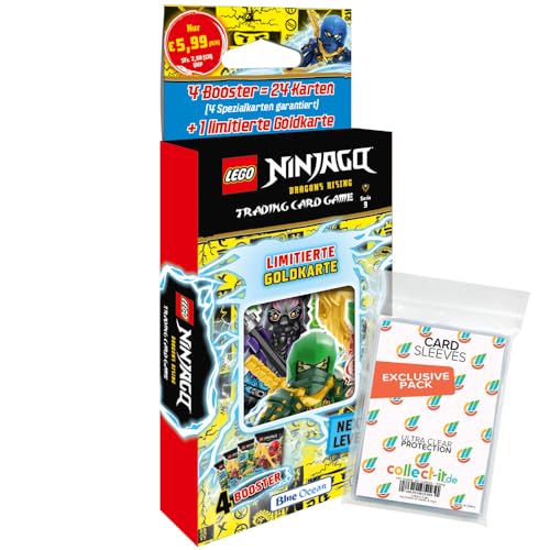 Bundle mit Lego Ninjago Serie 9 Next Level Trading Cards - 1 Blister (zufällige Auswahl) + Exklusive Collect-it Hüllen von collect-it.de MY HOME OF CARDS + TOYS