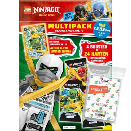 Bundle mit Lego Ninjago Serie 9 Next Level Trading Cards - 1 Multipack (zufällige Auswahl) + Exklusive Collect-it Hüllen von collect-it.de MY HOME OF CARDS + TOYS