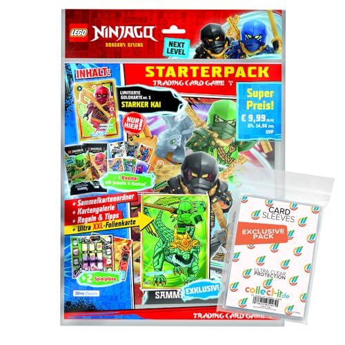 Bundle mit Lego Ninjago Serie 9 Next Level Trading Cards - 1 Starter + Exklusive Collect-it Hüllen von collect-it.de MY HOME OF CARDS + TOYS