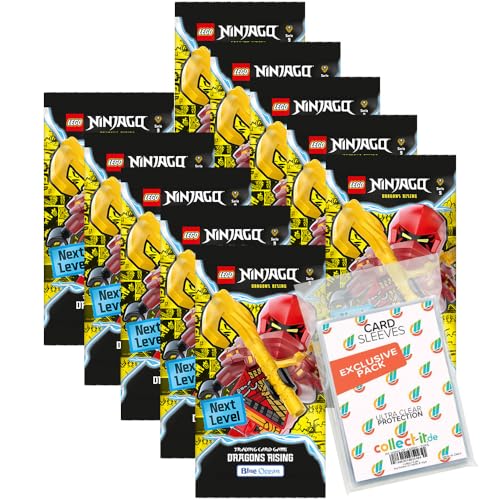 Bundle mit Lego Ninjago Serie 9 Next Level Trading Cards - 10 Booster + Exklusive Collect-it Hüllen von collect-it.de MY HOME OF CARDS + TOYS