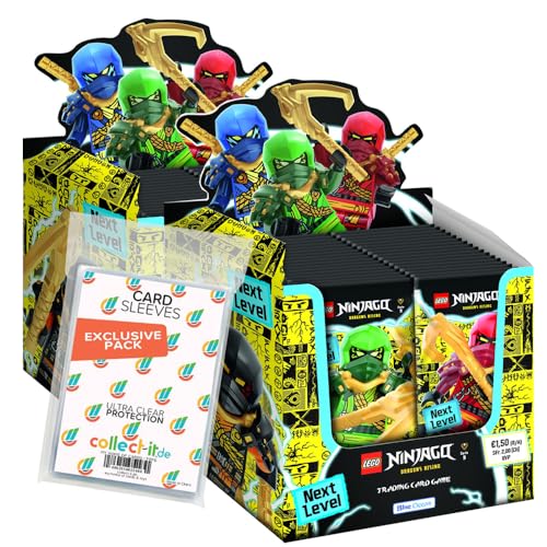 Bundle mit Lego Ninjago Serie 9 Next Level Trading Cards - 2 Display (100 Booster) + Exklusive Collect-it Hüllen von collect-it.de MY HOME OF CARDS + TOYS