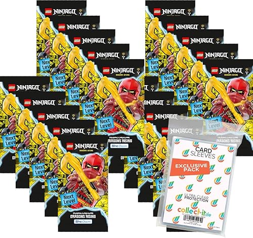 Bundle mit Lego Ninjago Serie 9 Next Level Trading Cards - 20 Booster + Exklusive Collect-it Hüllen von collect-it.de MY HOME OF CARDS + TOYS