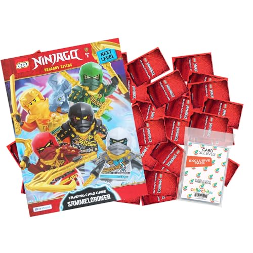 Bundle mit Lego Ninjago Serie 9 Next Level Trading Cards - Alle 204 Karten komplett + Sammelmappe (ohne Limitierte oder andere Sonderkarten) + Exklusive Collect-it Hüllen von collect-it.de MY HOME OF CARDS + TOYS