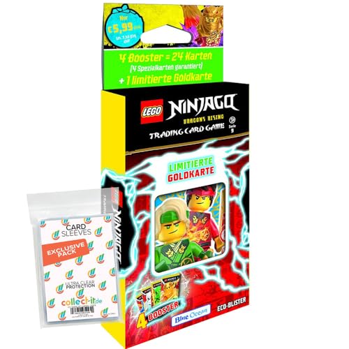 Bundle mit Lego Ninjago Serie 9 Trading Cards - 1 Blister (zufällige Auswahl) + Exklusive Collect-it Hüllen von collect-it.de MY HOME OF CARDS + TOYS